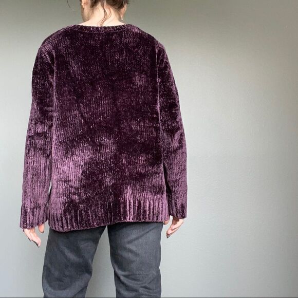 Orvis Women’s Purple Relaxed Crewneck Soft Warm Lounge Sweater Sz L - Picture 7 of 9
